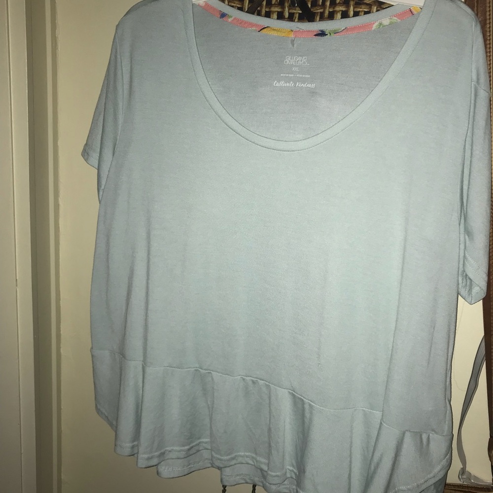 light blue short sleeve sleep tee size XXL